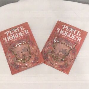 Solid Brass Plate Holders set of 2 sealed